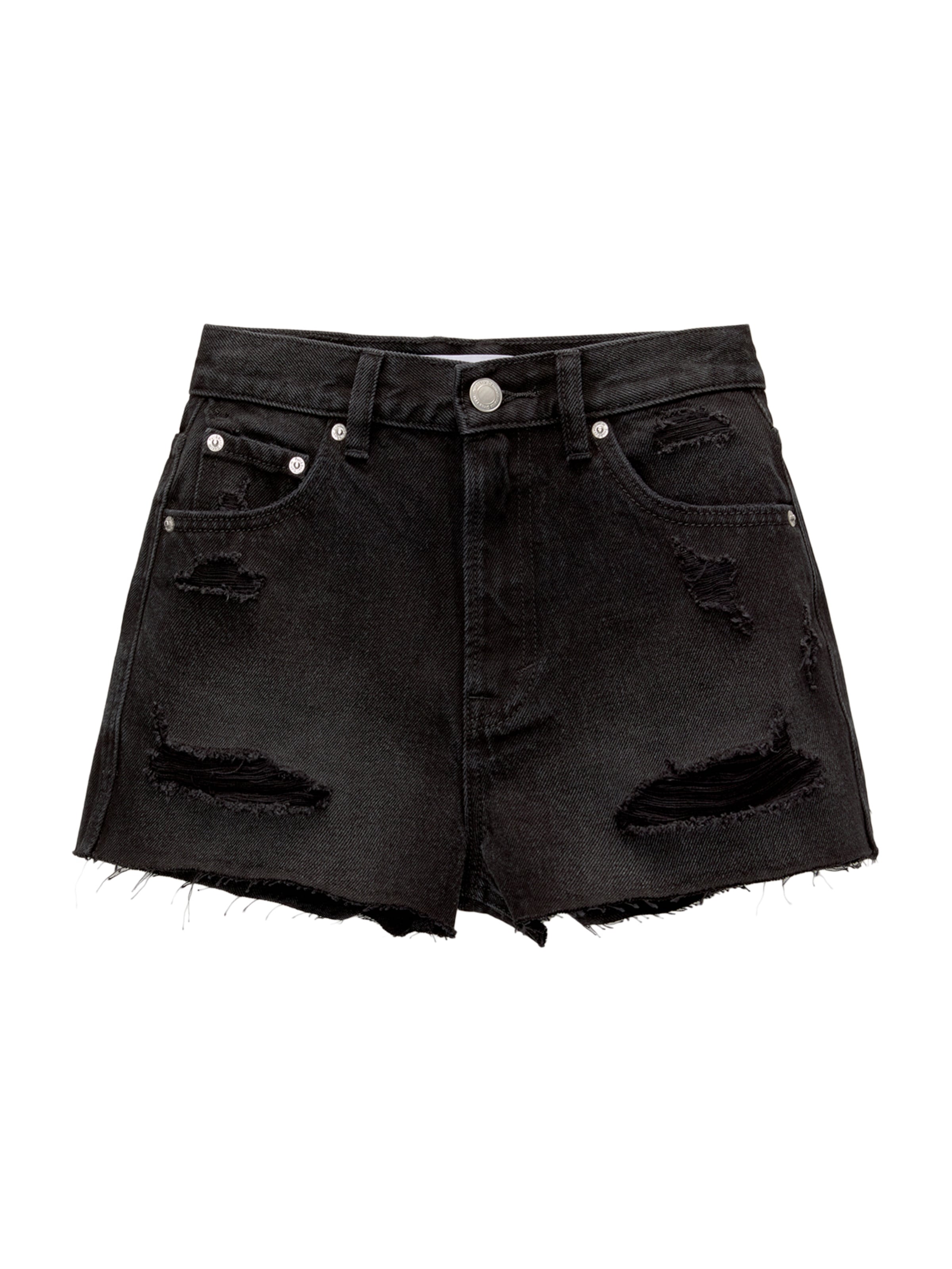 Pull&Bear Дънки в черно: отпред