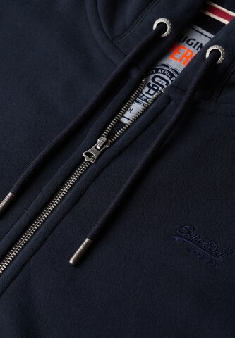 Superdry Sweat jacket 'Essential' in Blue