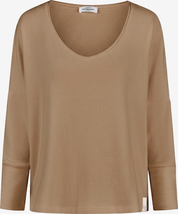 Cotton Candy Langarmshirt in Braun: Vorderseite