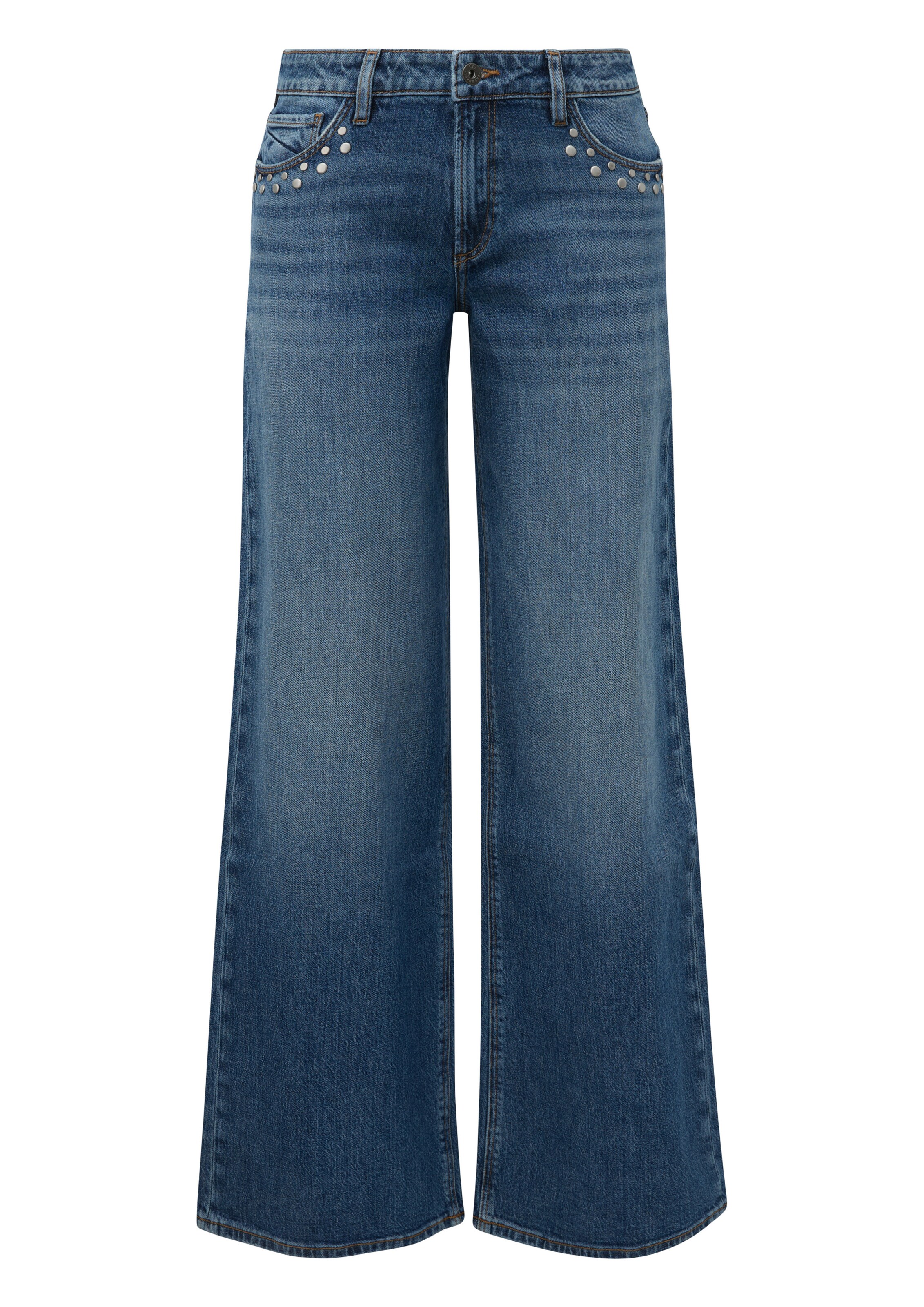 QS Wide leg Jeans 'Catie' in Blauw: voorkant