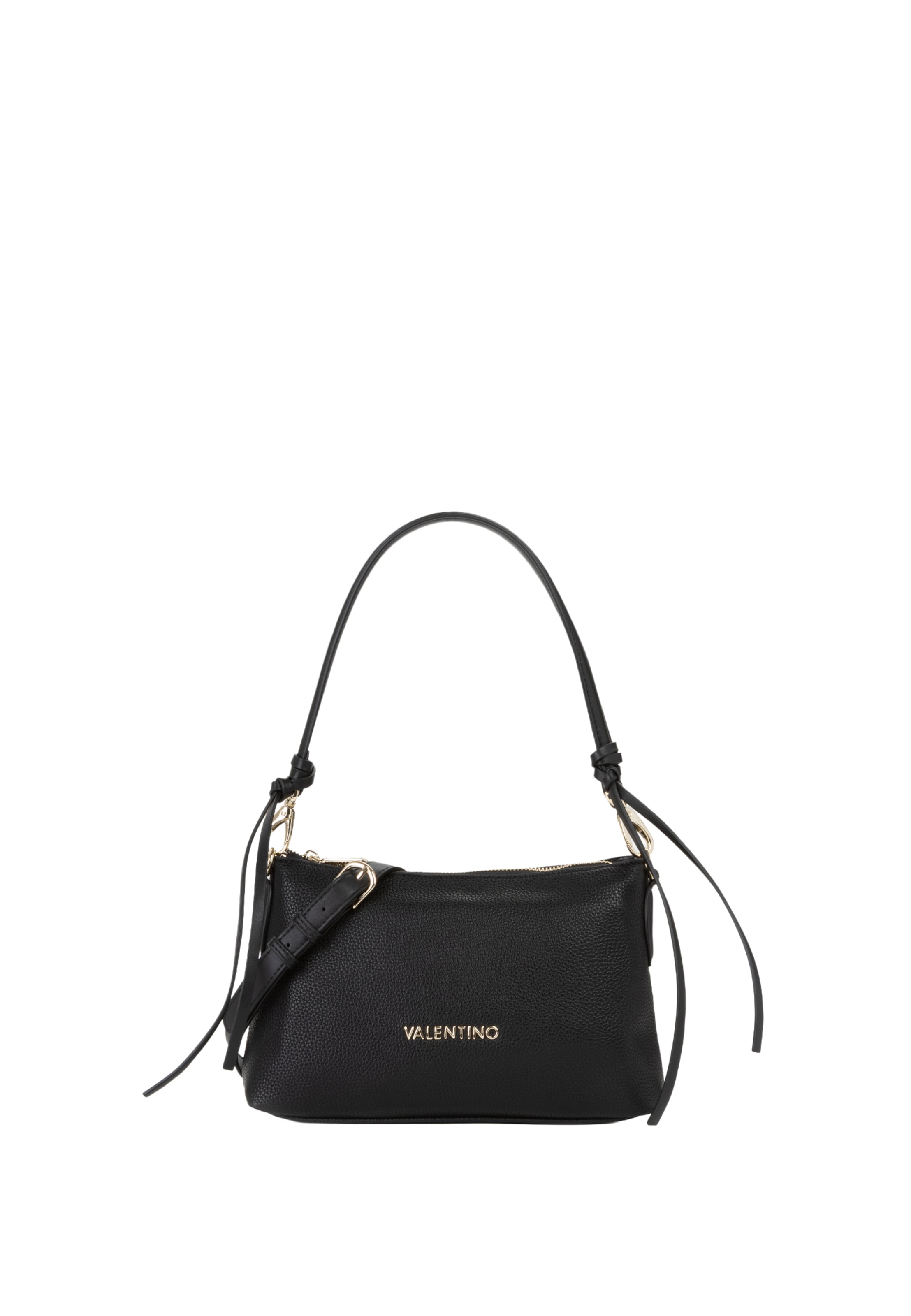 VALENTINO - Mala de ombro 'FIAMMA' em preto: frente