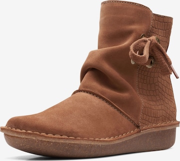 CLARKS Ankle Boots in Brown: front