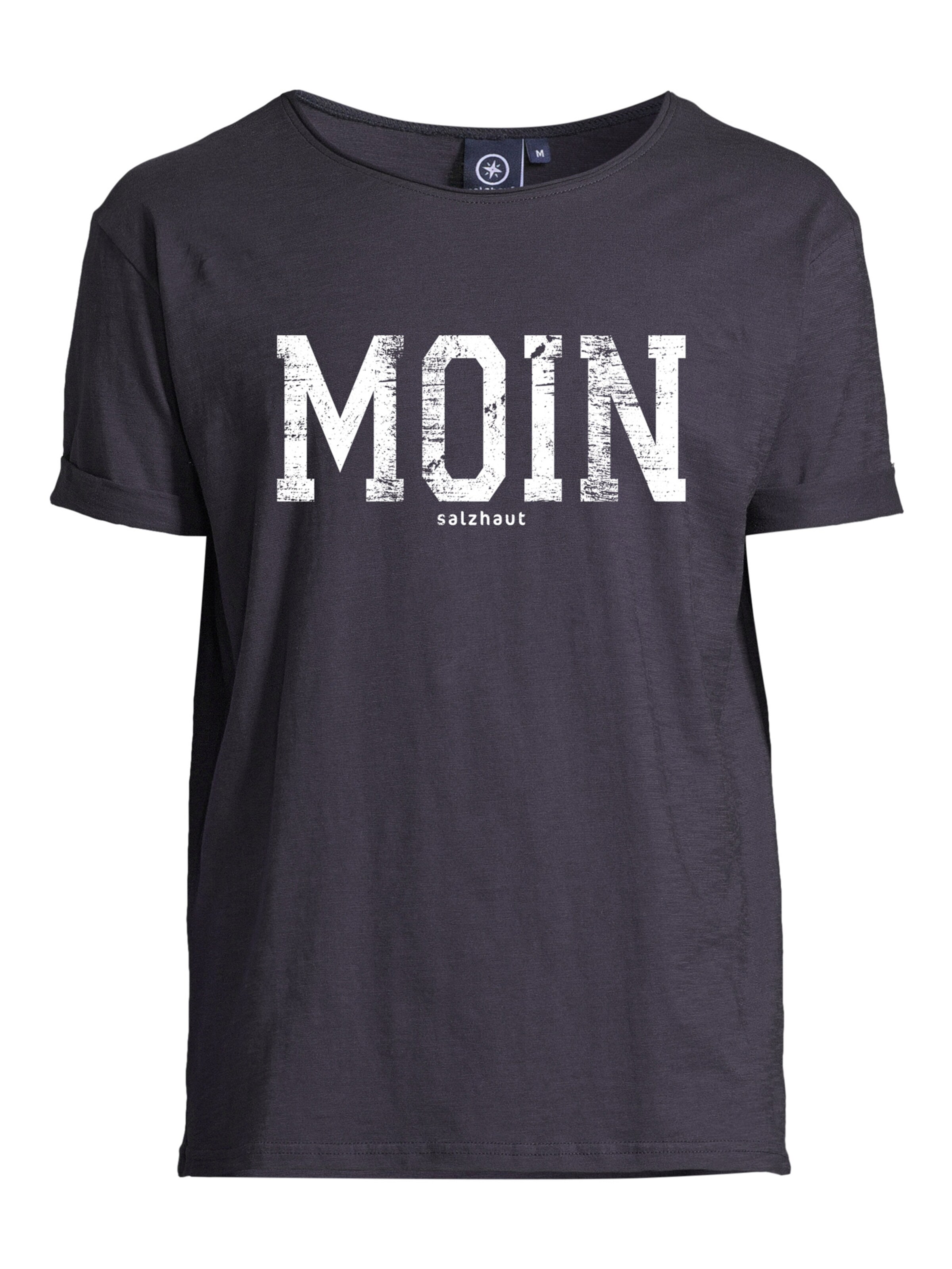 T-Shirt 'Kimm - Moin' salzhaut en bleu : devant