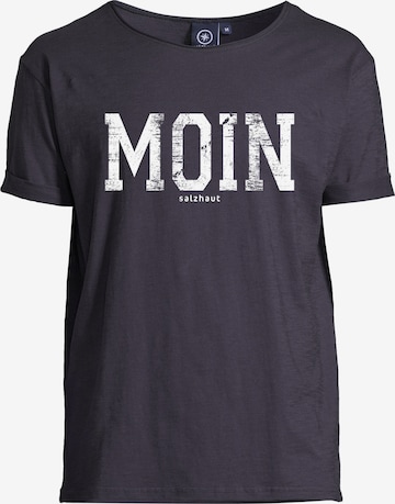 T-Shirt 'Kimm - Moin' salzhaut en bleu : devant