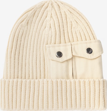 ALPHA INDUSTRIES Beanie in Beige: front