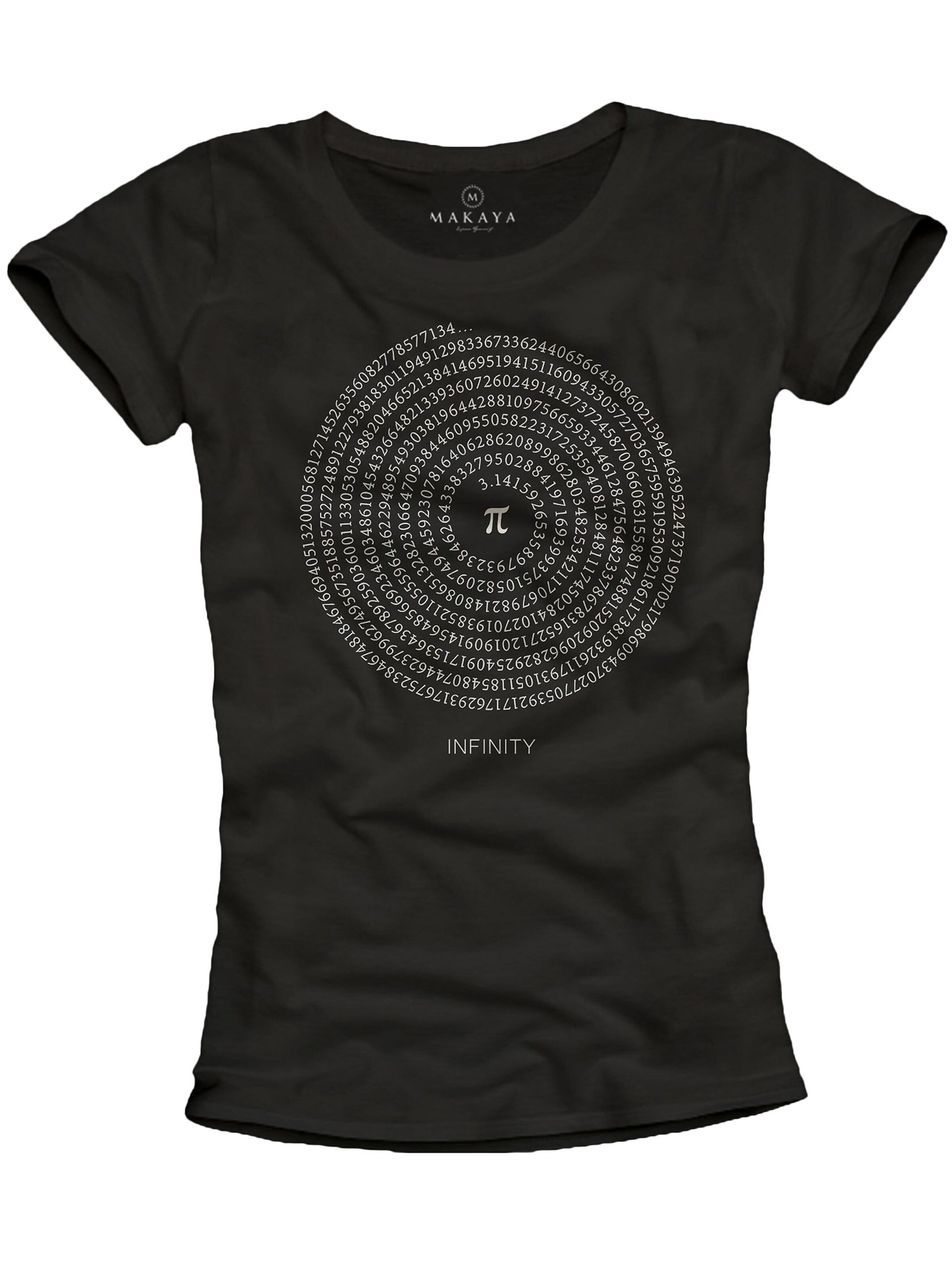 MAKAYA Shirt 'Pi - Infinety' in Black: front