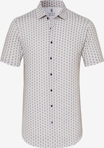 DESOTO Button Up Shirt in Beige: front