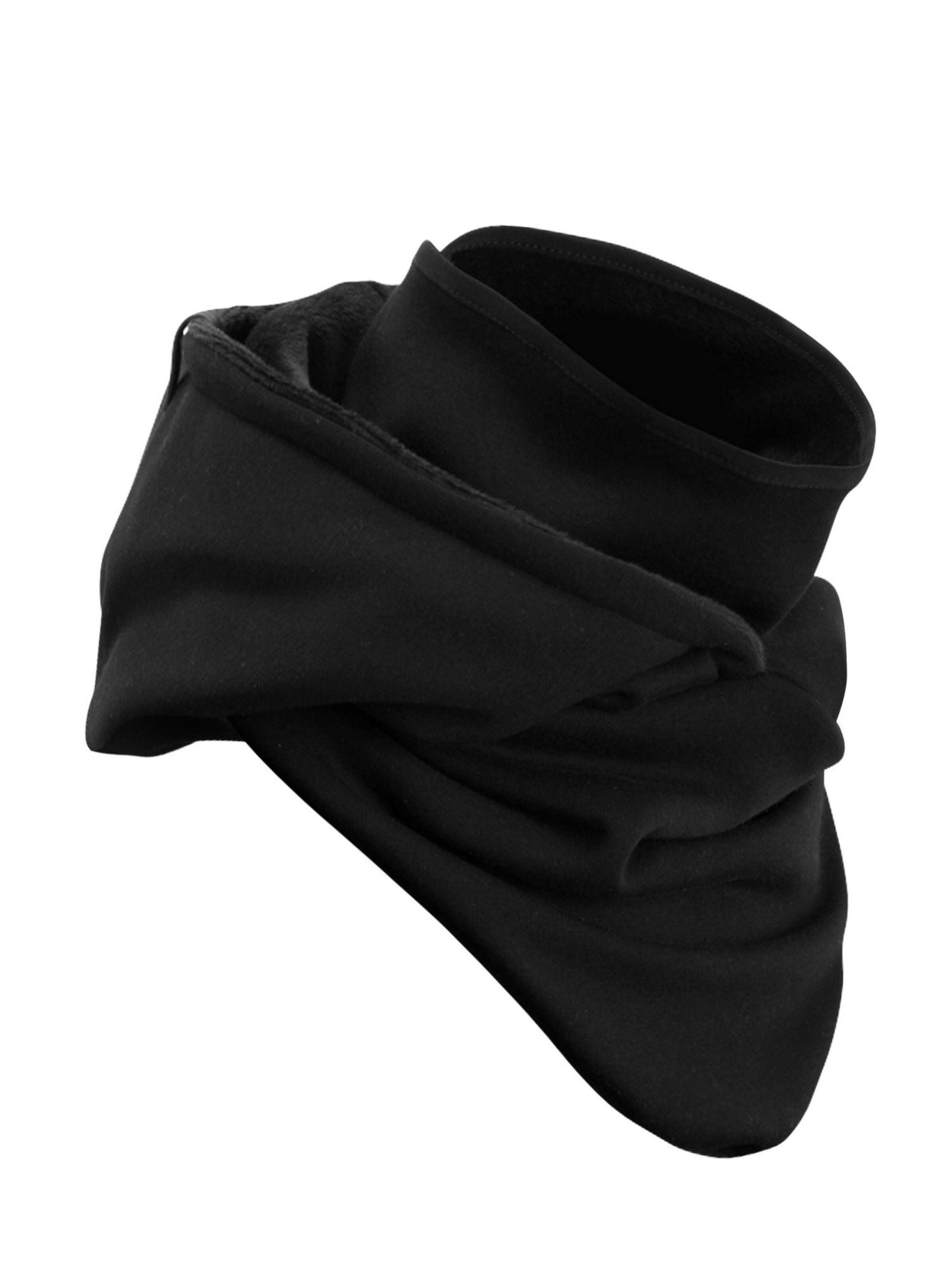 Manufaktur13 Schal 'Hooded Loop' in Schwarz: Vorderseite