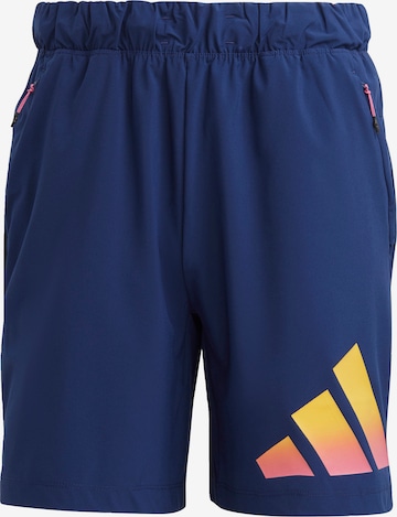 ADIDAS PERFORMANCE Normální Sportovní kalhoty 'Train Icons 3-Stripes ' – modrá: přední strana