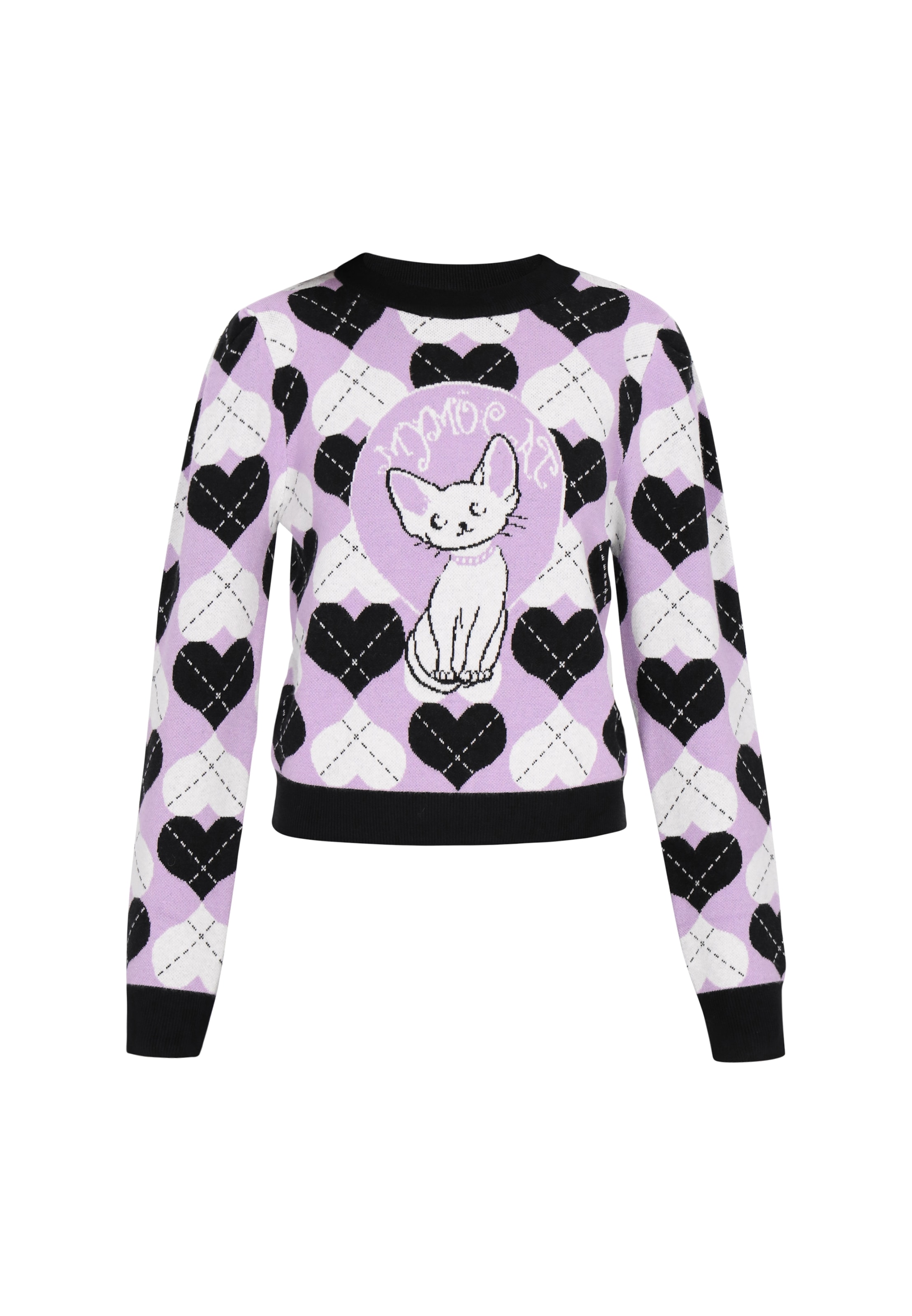 myMo ROCKS Pullover 'Young Fashion' in Lila: Vorderseite