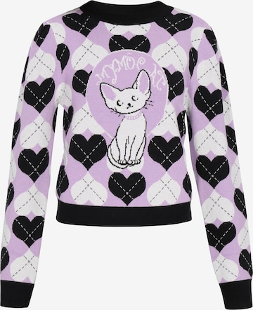 myMo ROCKS Sweater 'Young Fashion' in Purple: front