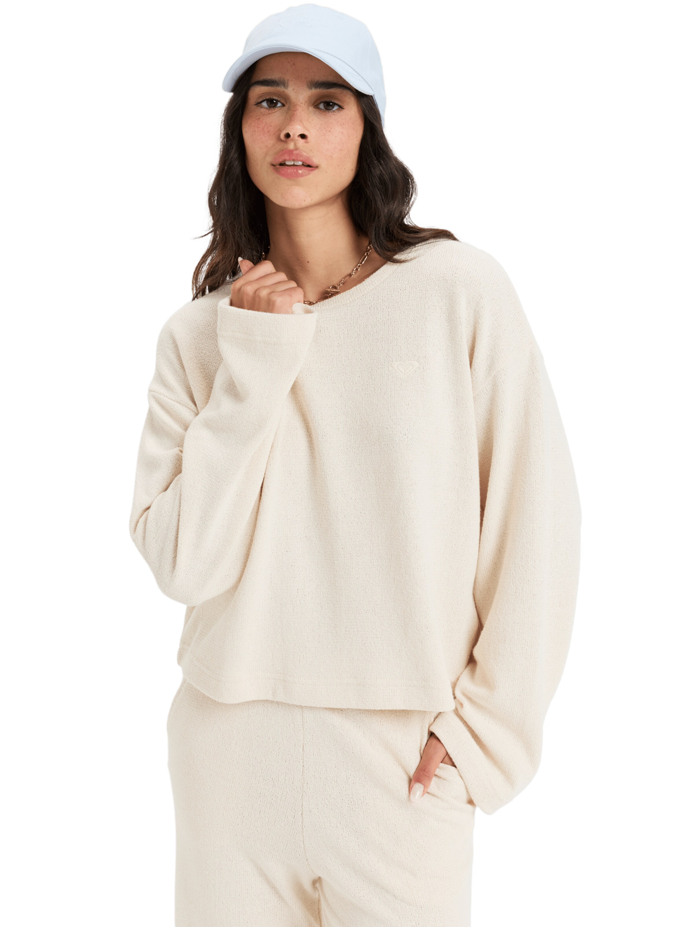 ROXY Pullover 'Stay' in Beige: Vorderseite