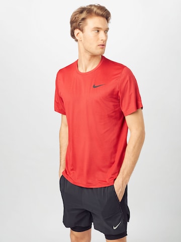 raudona NIKE Sportiniai marškinėliai 'Pro': priekis