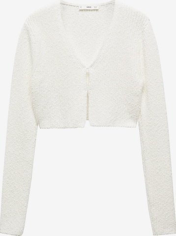 MANGO Knit Cardigan 'Coro' in White: front