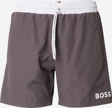 Pantaloncini da bagno 'Starfish' di BOSS in grigio: frontale