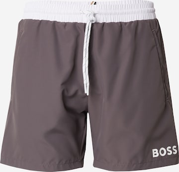 BOSS Orange Badeshorts 'Starfish' i grå: forside