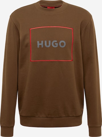 HUGO Red Sweatshirt 'Delery' i brun: framsida