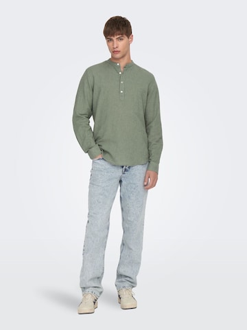 Slim fit Cămașă de la Only & Sons pe verde