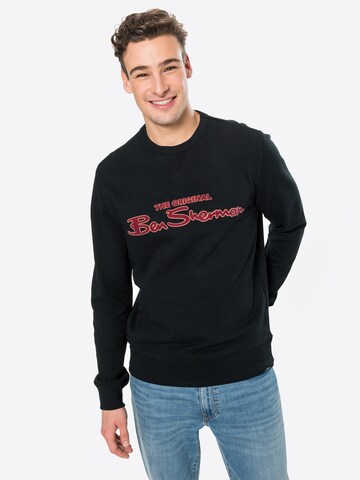 Sweat-shirt Ben Sherman en noir : devant