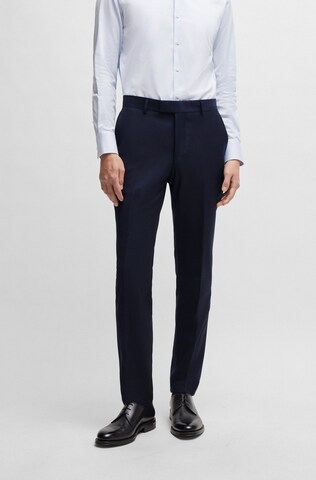 BOSS Slimfit Bügelfatenhose 'L-Glover' in Blau: Vorderseite