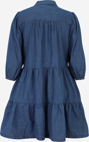 Gap Petite Košilové šaty – modrá