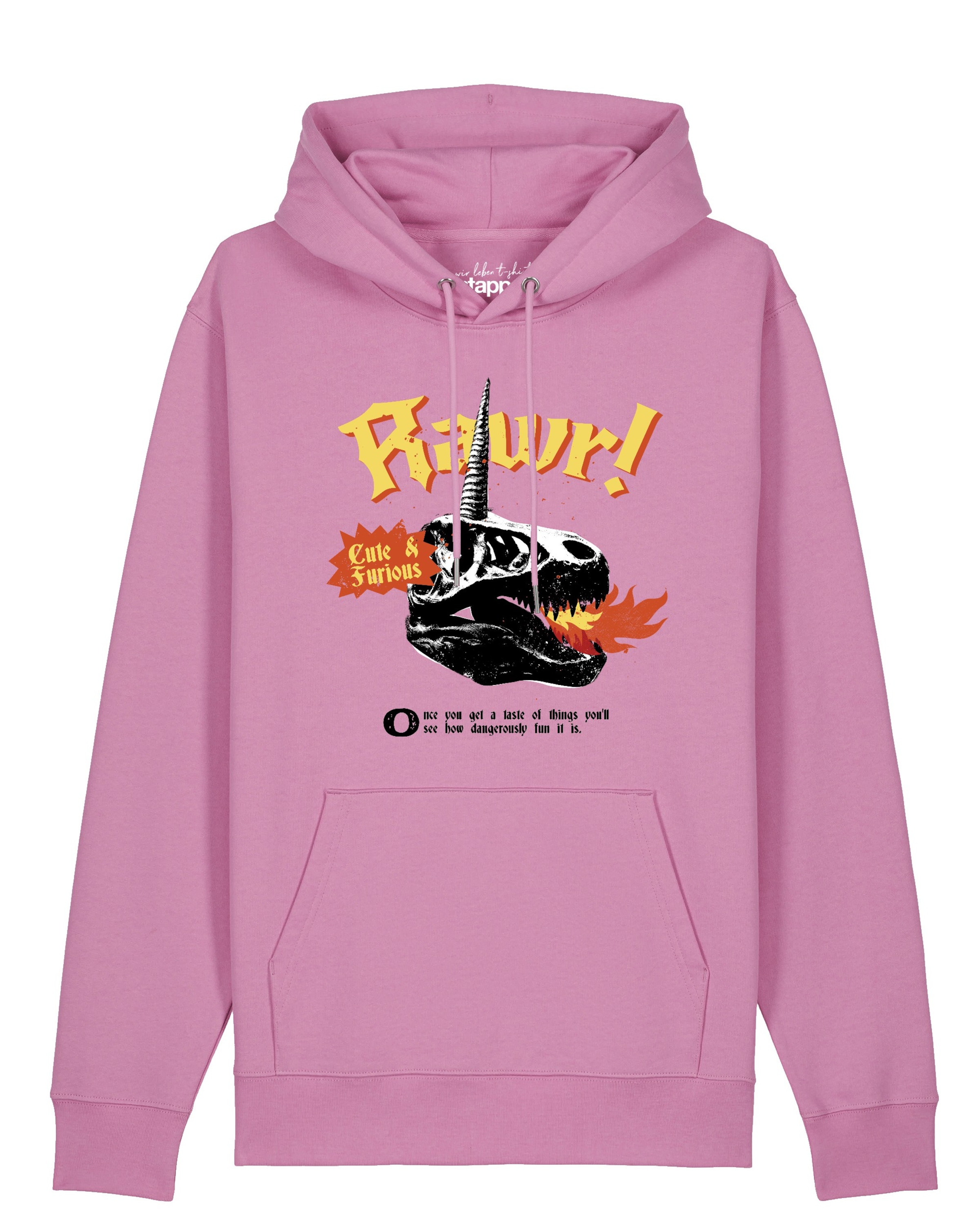 Felpa 'Rawr' di Watapparel in rosa: frontale