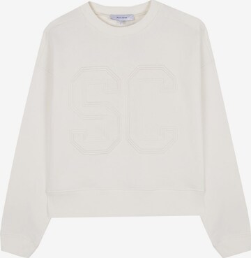 Sweat-shirt Scalpers en beige : devant