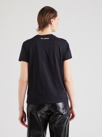 melns Karl Lagerfeld T-Krekls 'Ikonik 2.0'