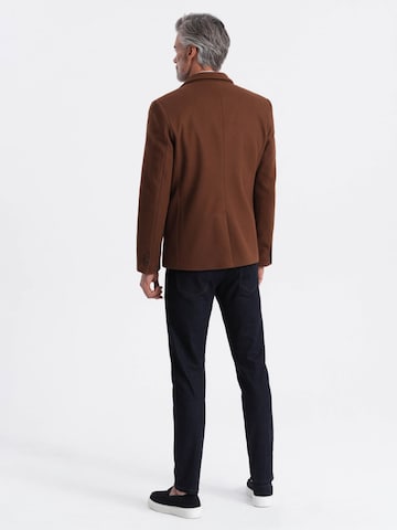 Coupe regular Veste de costume Ombre en marron