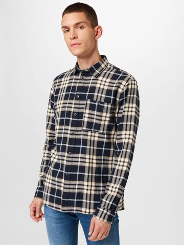 TOM TAILOR DENIM - Regular Fit Camisa em azul: frente