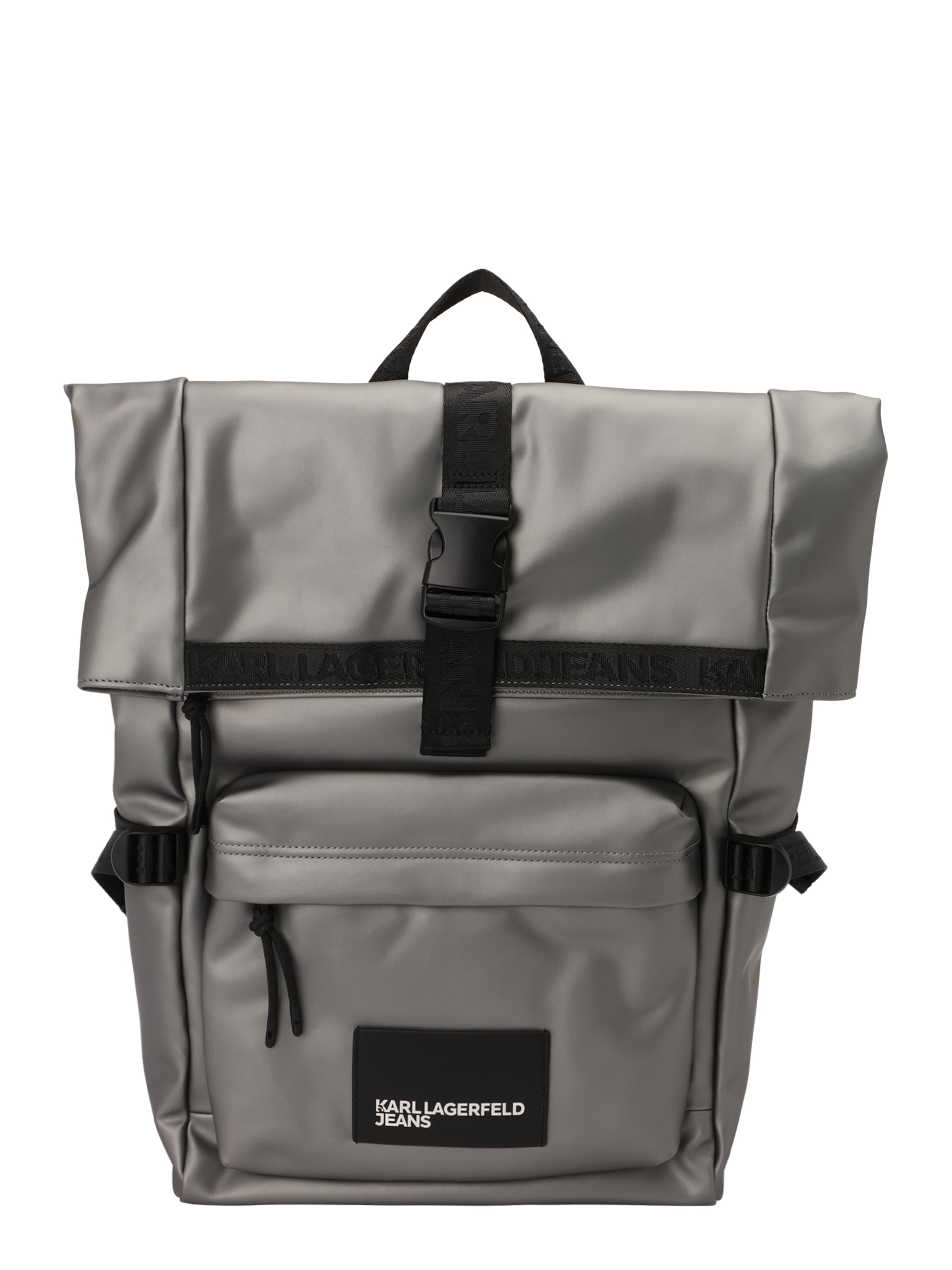 KARL LAGERFELD JEANS - Mochila em prata: frente