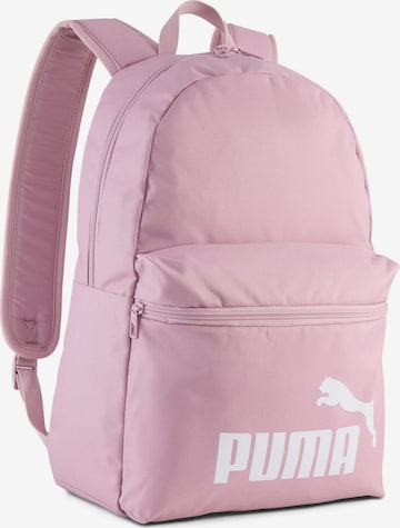 PUMA Backpack 'Phase' in Pink: front
