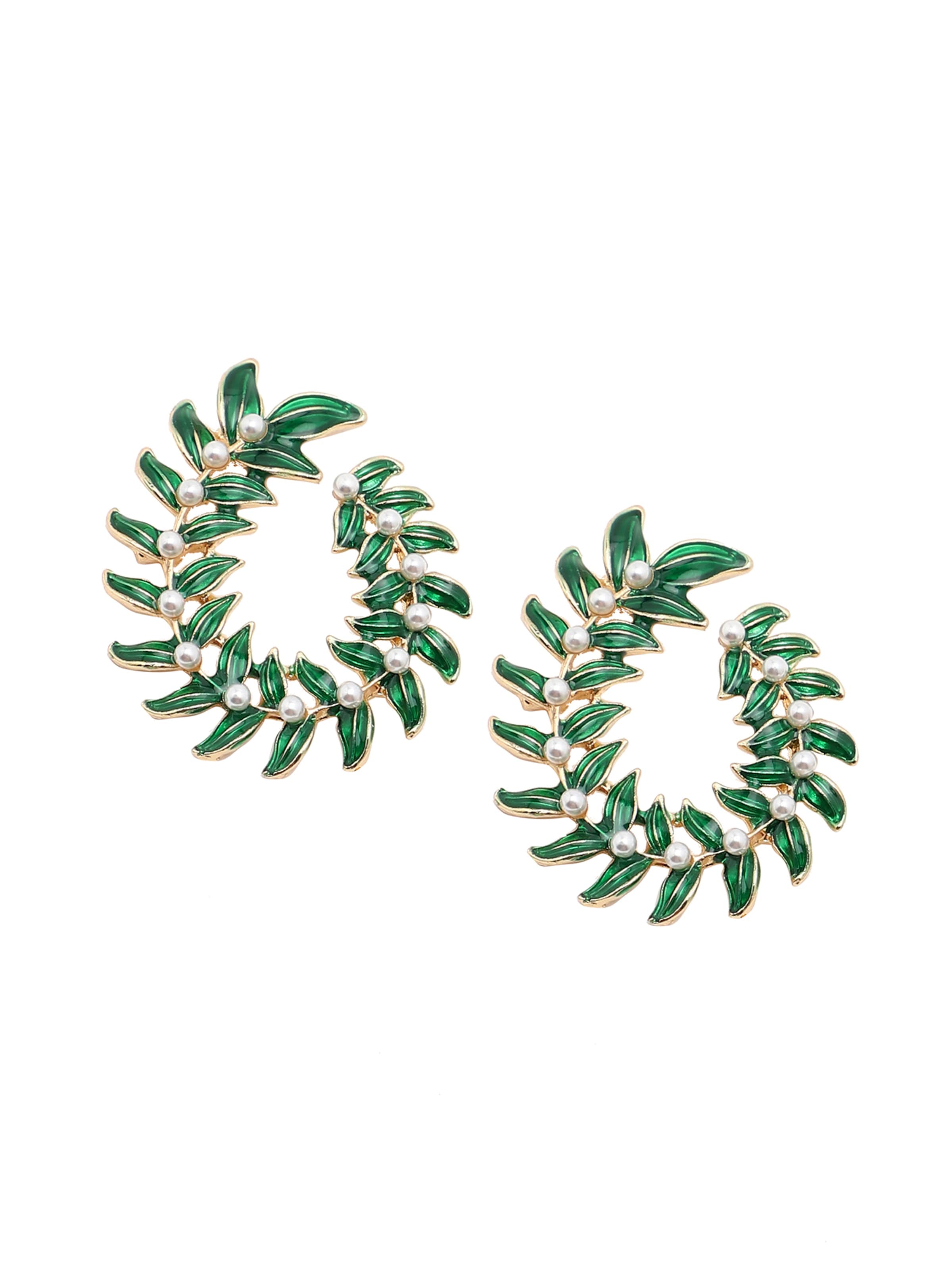 SOHI - Brincos 'Nazrin' em verde: frente