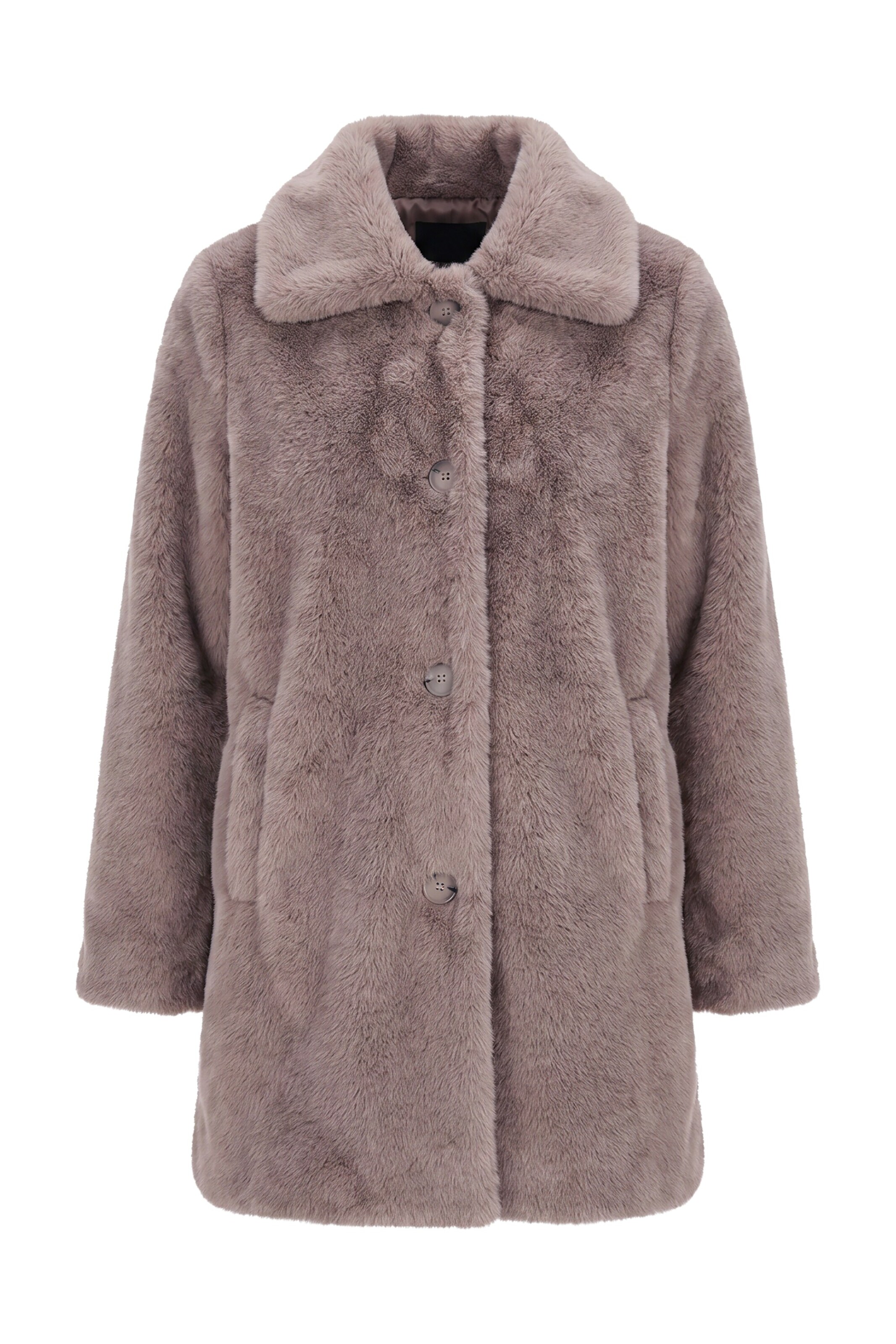Ulla Popken Winter coat in Beige: front