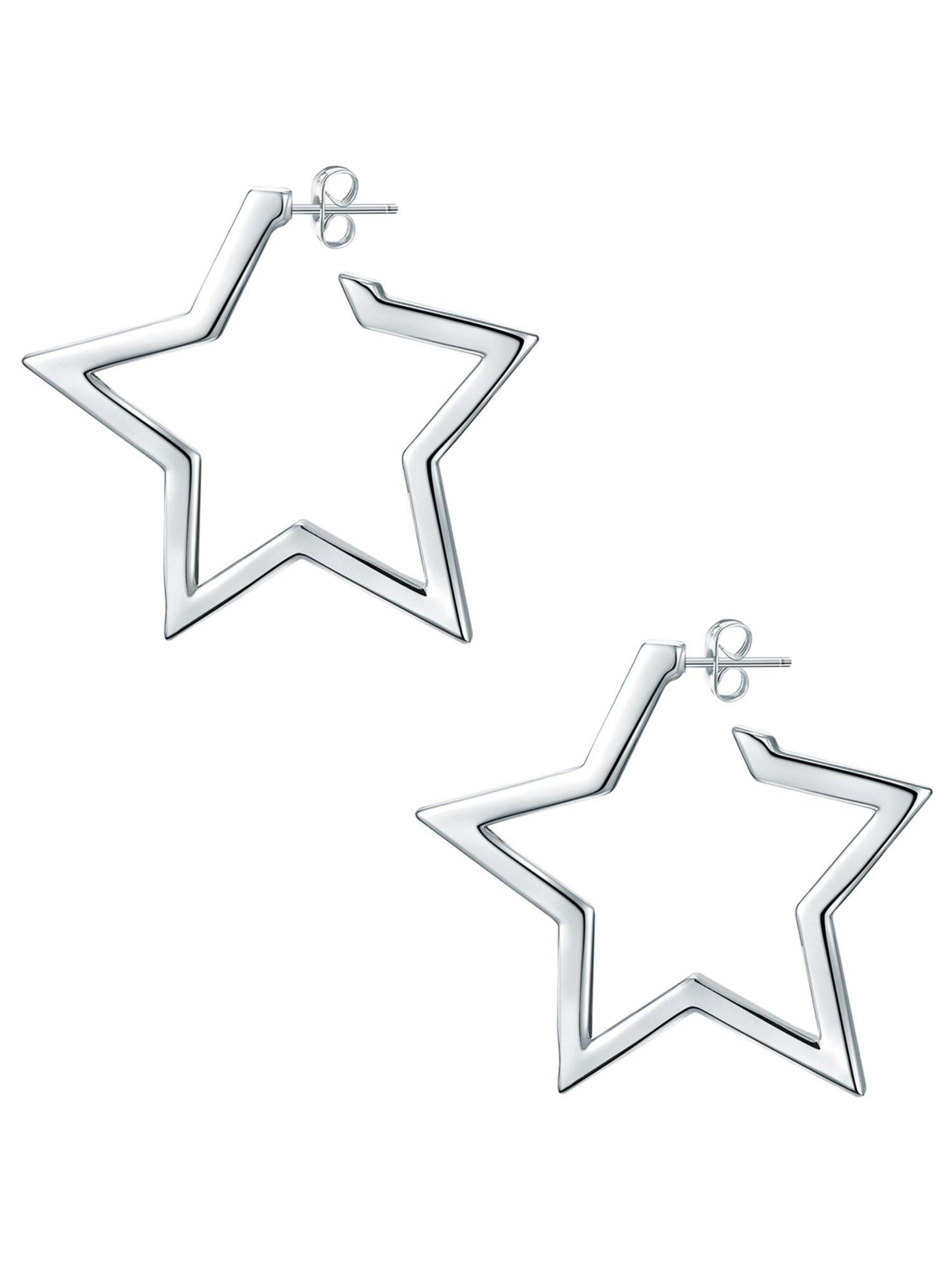 Lulu & Jane Oorbellen in Zilver: voorkant