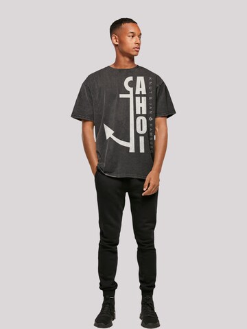 T-Shirt 'Ahoi Anker Knut & Jan Hamburg' F4NT4STIC en noir