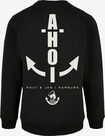 F4NT4STIC Sweatshirt 'Ahoi Anker Knut & Jan Hamburg' in Schwarz: predná strana