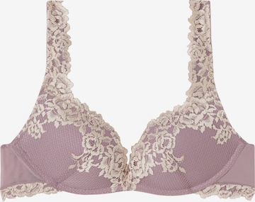 INTIMISSIMI Push-up Bra 'Pretty Flowers' in Purple: front