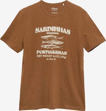 s.Oliver Shirt 's.Oliver - Heren t-shirt' in Bruin: voorkant