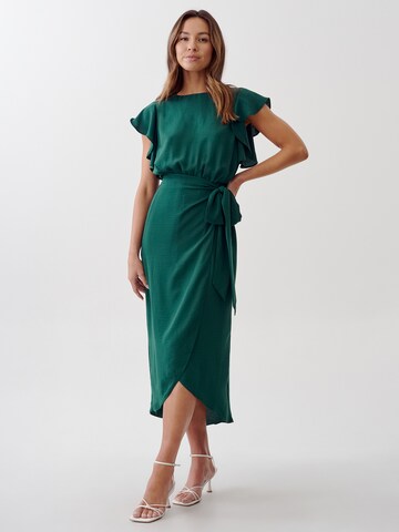 Robe 'CHRISTA' Tussah en vert : devant