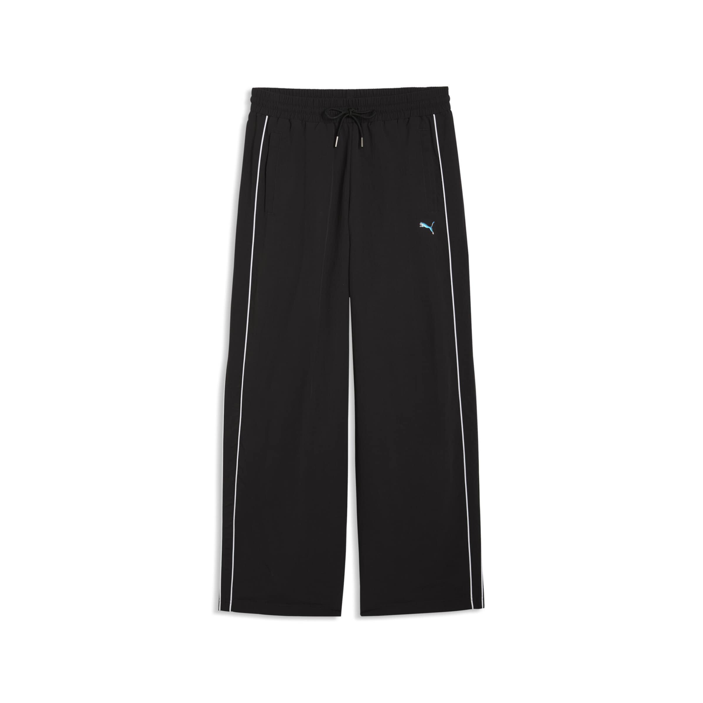 PUMA Regular Sportbroek 'T7' in Zwart: voorkant