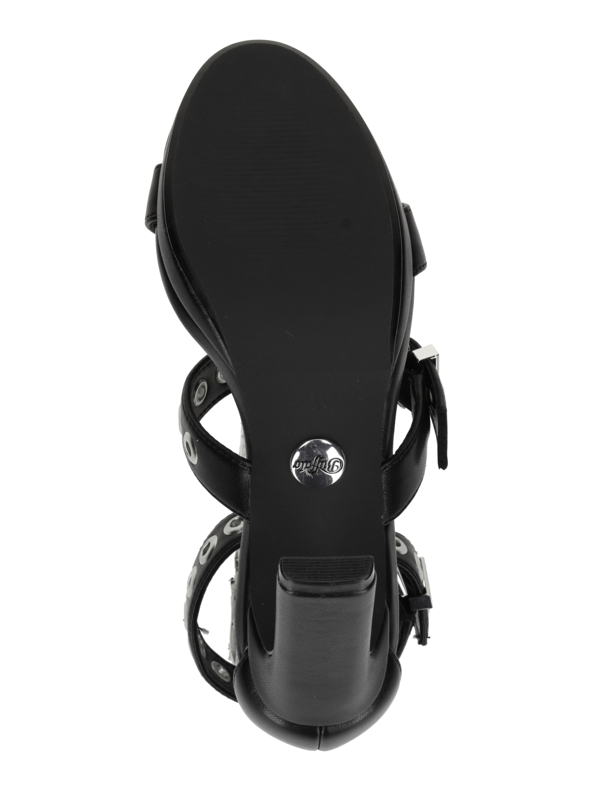 BUFFALO Sandały z rzemykami w kolorze czarny