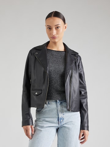 LEVI'S ® Between-season jacket 'Lelou Shrunken Moto' in Black: front