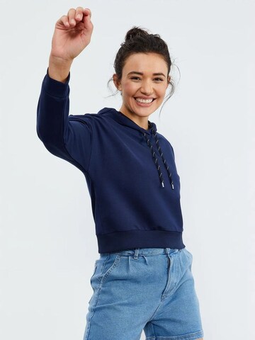 Felpa 'Kapuzenpullover' di Tommy Life in blu: frontale