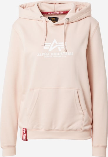ALPHA INDUSTRIES Sweatshirt em cor-de-rosa / branco, Vista do produto