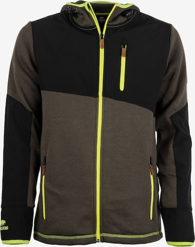 FORSBERG Fleecejacke 'Alrik II' in gelb / oliv / schwarz, Produktansicht
