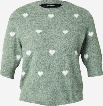 Pull-over 'VMDOFFY INTARSIA' VERO MODA en vert : devant
