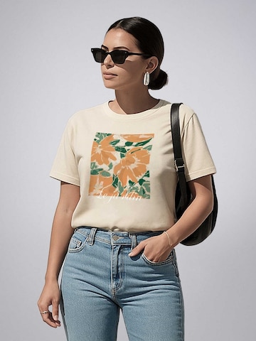 LEAFLETIC Shirt 'Leafletic Women’s Short Sleeve T-Shirt' in Beige: front