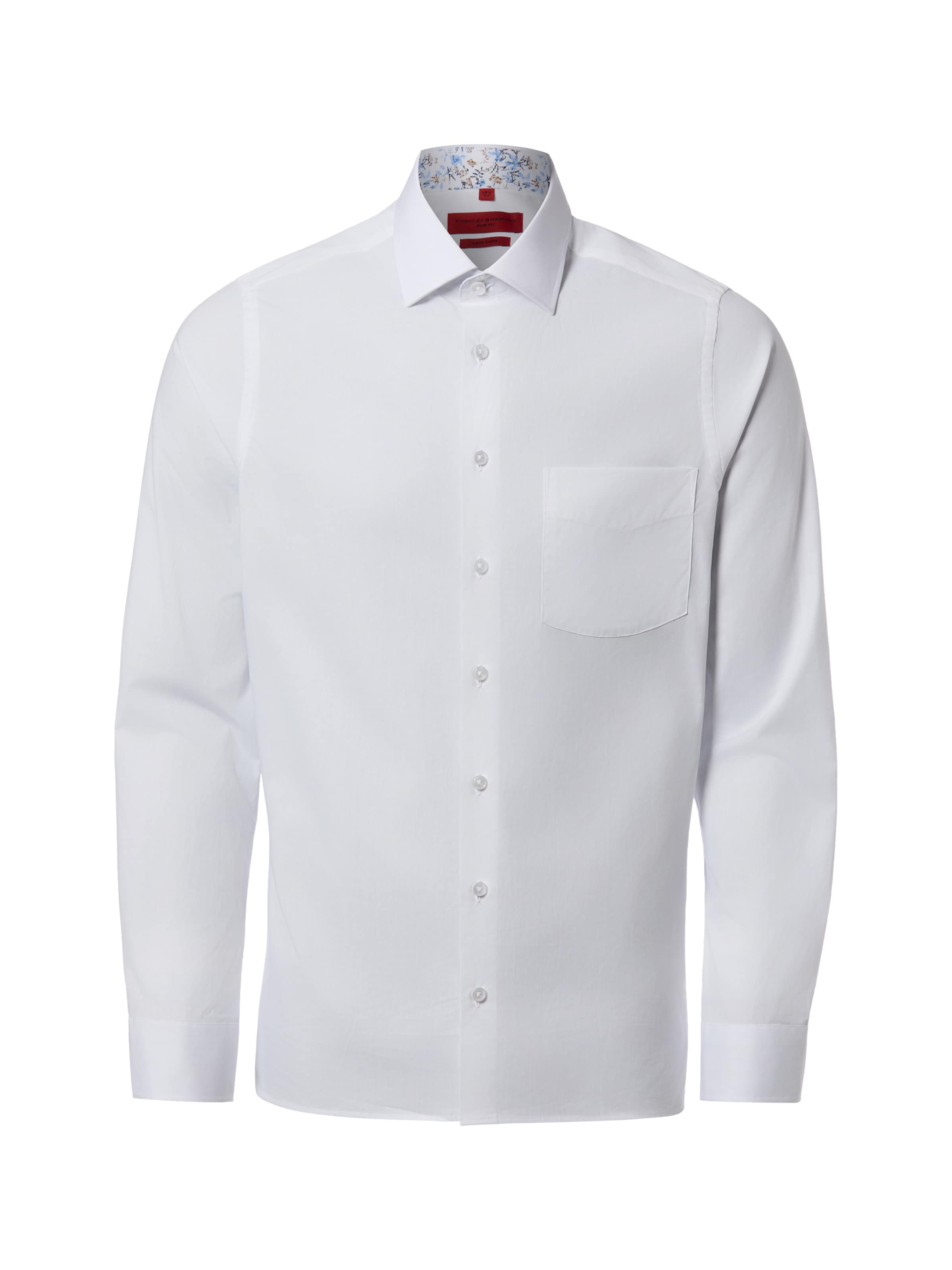 Finshley & Harding Zakelijk overhemd in Wit: voorkant