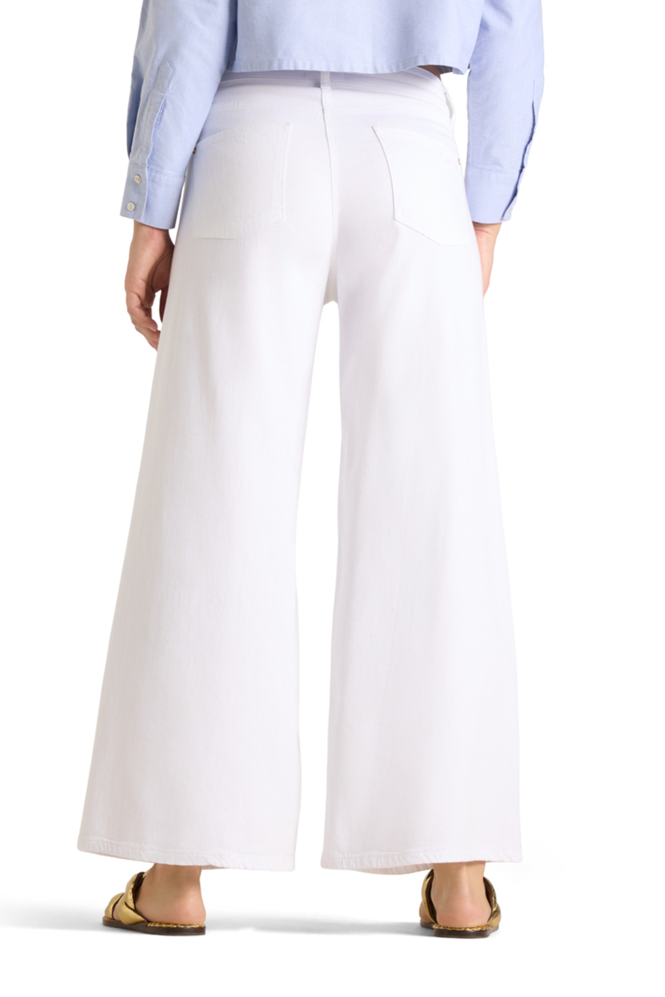 Cambio Wide leg Jeans in White